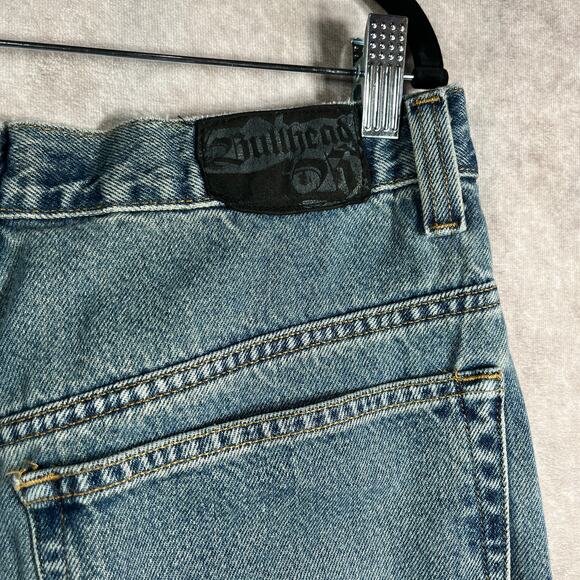 Bullhead Baggy Jeans Mens Size 34X32 Blue Denim Straight Leg Hip Hop Y2K Skater - Picture 4 of 11